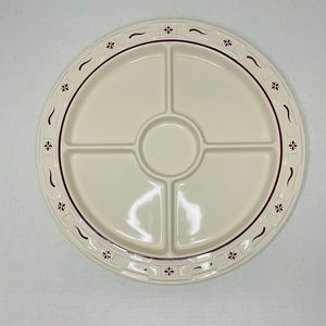 Longaberger Divided Veggie/Relish Plate